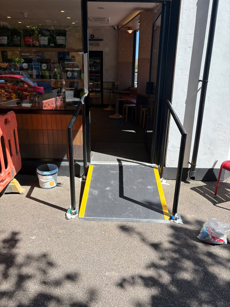 Shop entrance with a new access ramp